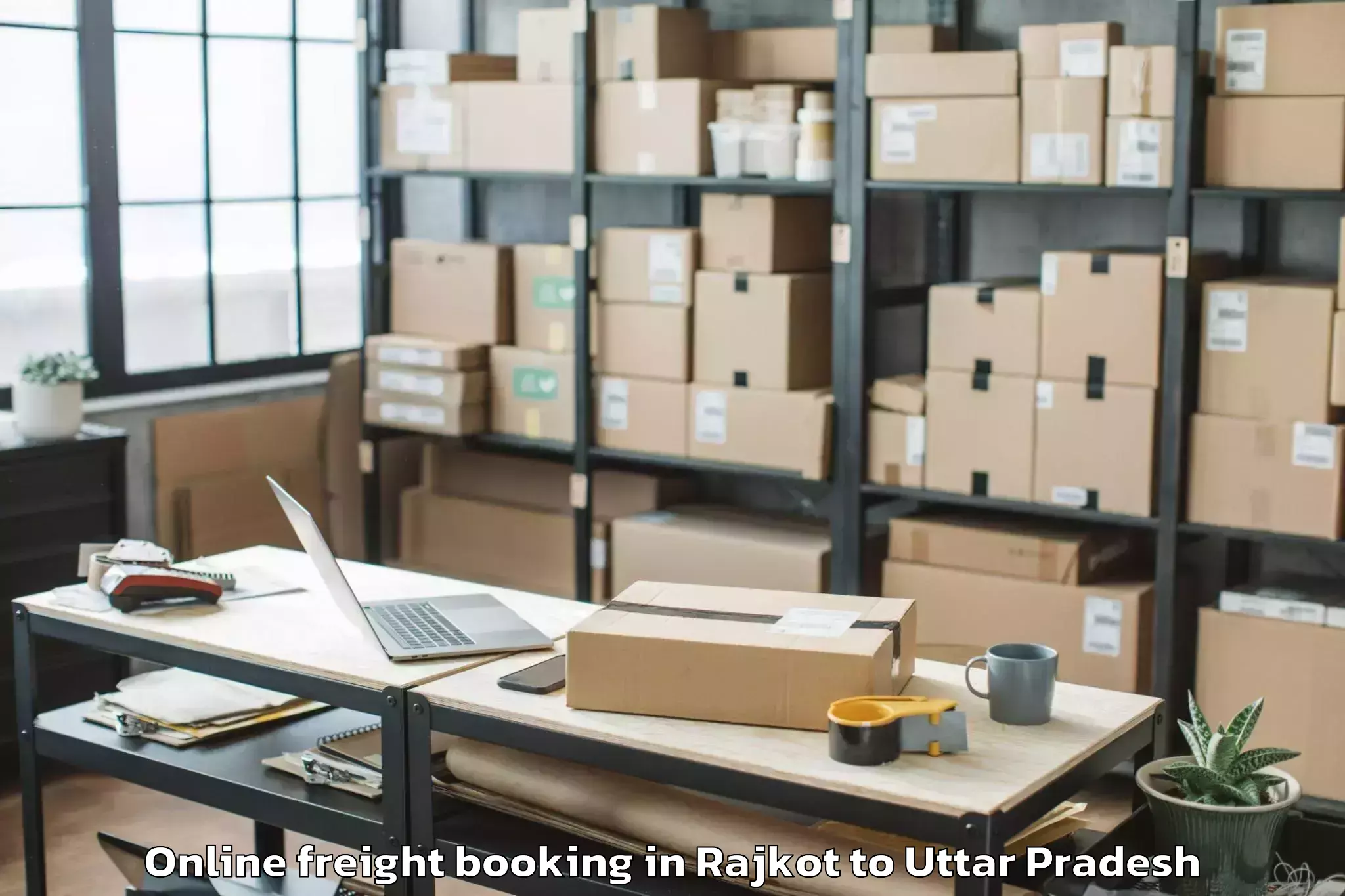 Efficient Rajkot to Rahta Online Freight Booking